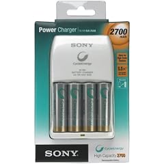 Sony BCG 34 HLD 4 F Power-Charger Ladeger�t (inkl. 4 Zellen Ni-MH AA-Akkus, 2700 mAh, 110-240V)