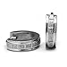 Sirius Jewelry Mens Earrings Silver Color Rectangle Stainless Steel Huggie Hoop Set, 2pcs