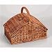 Household Essentials ML-2660 Woven-Willow Square-Shaped 4-Person Picnic-Basket Set