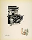 1913 Print Vintage Antique Cast Iron Cook Stove Kitchen - Original Print