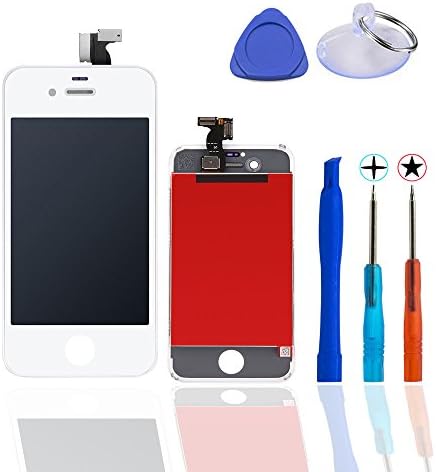 IPhone 4 CDMA Original LCD Screen Display with Digitizer Touch Panel OEM Replacement Part Iphone 4 CDMA 3.5 inch (White)