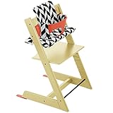 ストッケ トリップトラップ チェアセット チェア:ウィートイエロー ベビーセット:ラバオレンジ クッション:ブラックシェブロン 【3個口】