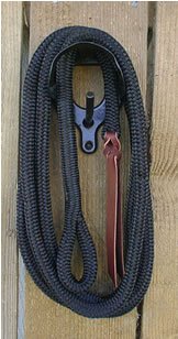 12' 5/8" Nylon Lead w/ Eye Splice - Black