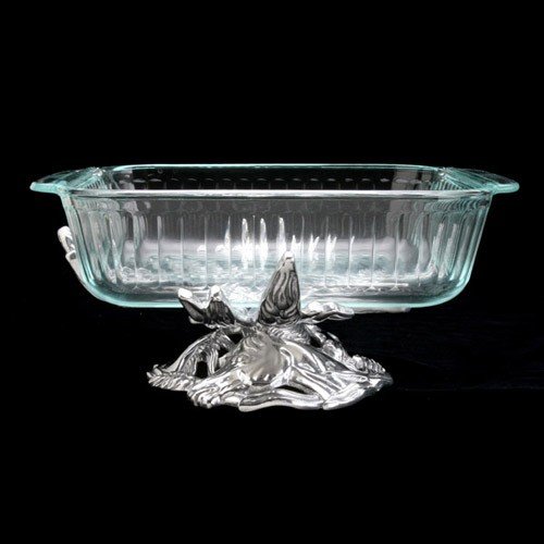 Arthur Court Horse 2-Quart Square Raised Casserole