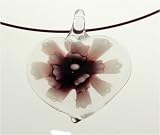 Murano Style Glass Pendant with Stainless Steel IP Coating Choker