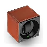 Swiss Kubik Single Watch Winder - Natural Calf Leather