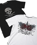 Marc Ecko - Marc Ecko Cut & Sew Skull & Needles Studder & Winged Heart Tee's