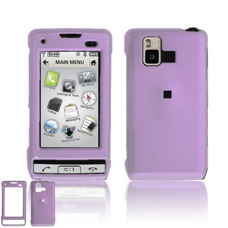 LG VX9700 Dare Cell Phone Light Purple Rubber Feel Protective Case Faceplate Cover