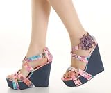 Funky Flower Multi Colored Criss Cross Open Toe Wedge 41 NDqqcqrL. SL160 Funky Flower Multi Colored Criss Cross Open Toe Wedge