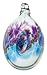 Kitras Art Glass Mini-Easter EGG Purple & Blue Hand-blown Art Glass-ornament 3.5