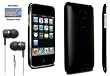 Black Polycarbonate Slim Fit Case + Black In-Ear Stereo Headphone for Apple iPod Touch 2G (2nd generation) Includes DBROTH Microfiber Cleaning Cloth