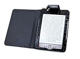 Produkt-Bild: DURAGADGET`s hochwertige schwarze Kunstleder H&uuml;lle in Krokodilleder Optik f&uuml;r den neuen Amazon Kindle (2011) mit eingebautem LED Licht