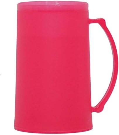 Double Wall Freezer Mug, 16 ounce (Red)