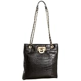 DKNY Croc-Embossed Leather Chain N/S Cross-Bod