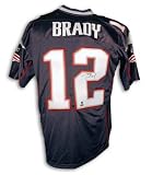 Tom Brady Autographed/Hand Signed New England Patriots Blue Reebok Authentic Jersey
