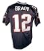 Tom Brady Autographed/Hand Signed New England Patriots Blue Reebok Authentic Jersey