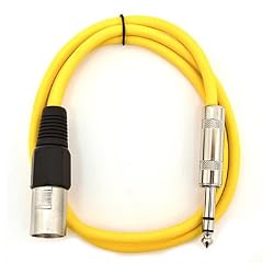 SEISMIC AUDIO - SATRXL-M2 - Yellow 2' XLR Male to 1/4" TRS Patch Cable