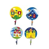 Garderobenhaken Kinderzimmer 4er Set, 7568von "Handelshaus LEGLER OHG"