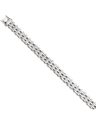 14k Gold White Gold 9.7mm Polished Fancy Link Bracelet