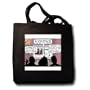 Editorial Cartoon about YouTube Music - Washed Denium Tote Bag 14w X 14h X 3d