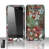 Rubberized Silver Black Blue Gold Pink Colorful Flower Snap on Design Case  ....