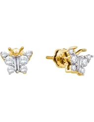 0.50CTW DIAMOND BUTTERFLY EARRING