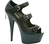 Penthouse Women's Theda PH609 Stilettos,Black Patent,7 M US