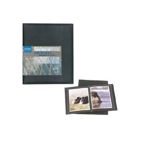 Itoya PU-24-13 Art Profolio Professional Polyglass 13x19in. Super B Photo 24 Pocket Pages for 48 Views Black