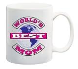 World's Best Mom Coffee Mug Mother's Day Novelty 11 Oz Pink