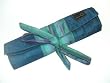 Della Q Ocean Blue Lily Double Point Knitting Needle Crochet Case 106-1