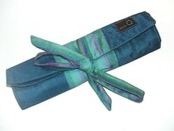 Della Q Ocean Blue Lily Double Point Knitting Needle Crochet Case 106-1