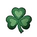 Medium Irish Shamrock Clover Iron on Embroidered Patch