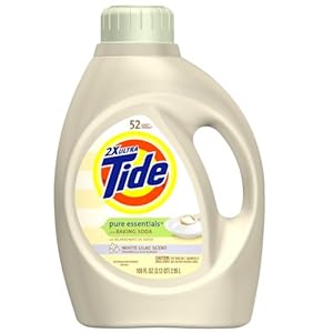 Tide 2x Ultra Pure Essentials With Baking Soda Liquid White Lilac Scent 100 Fl. Oz. (Pack of 4)