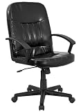 Black Leather High Back Swivel Chair [BT-203-BK-LEA-GG]