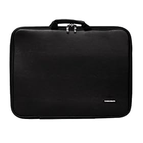 CaseCrown Durable Double Memory Foam Thin Case (Black) for Apple MacBook Pro MB166LL/A 17-inch Laptop