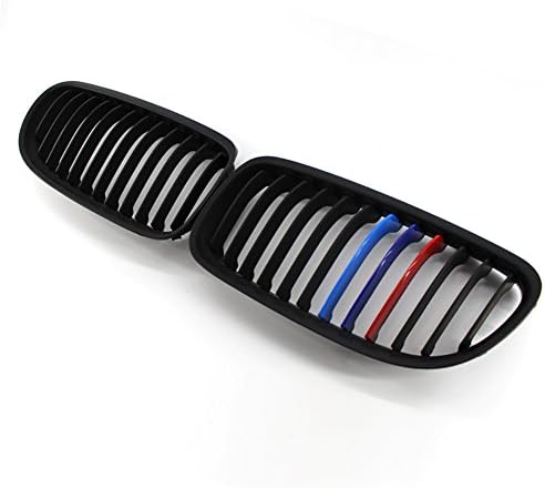 Toppart Front Center Wide Kidney Hood Grille Car Grilles for BMW E90 2008-2011 (Matte Black M-Color)
