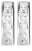 Sterling Silver E3063-CZ Women's Half Clear Cz Hoop Stud Earrings