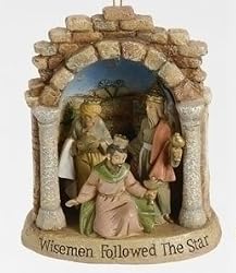 Fontanini Three Kings Lighted Nativity Christmas Ornament #54630