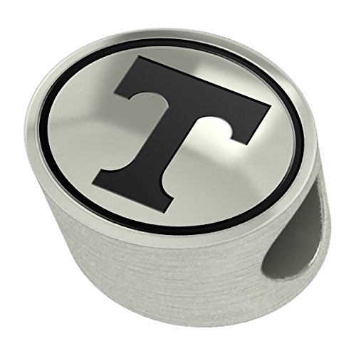 Tennessee Volunteers Silver Antiqued Bead Fits Most European Style Charm Bracelets