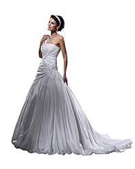 A-line Floor Length Sweetheart Lace Applique Beaded Bubble Dress Taffeta Dropped   Waistline  Dress