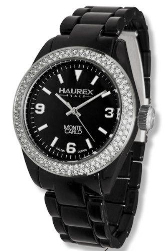Haurex Italy Women's PN360DN1 Monte Carlo Double Crystal Bezel Ring Luminous Watch