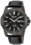 Seiko Men's SNE097 Solar Black Dial Watch