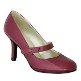Xhilaration Skyler Patent Mary Jane Pump - Dark Red