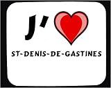 J'aime St-Denis-de-Gastines tapis de souris décoré
