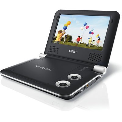 7 Portable DVD/CD/MP3 Player, Integrated Stereo Speakers, AV Outputs;Dolby digital decoding