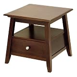 Angolo Collection End Table With Shelf & Drawer