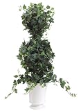 Pack of 2 Artificial Potted Double Ball-Shaped English Ivy Topiaries 24