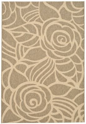 Safavieh Courtyard Collection CY5141B Coffee and Sand Indoor/Outdoor Area Rug, 6-Feet 7-Inch by 9-Feet 6-Inch