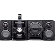 Sharp CD-SW440N - Mini system with iPod cradle - radio / CD / MP3 / cassette / USB flash player - glossy black
