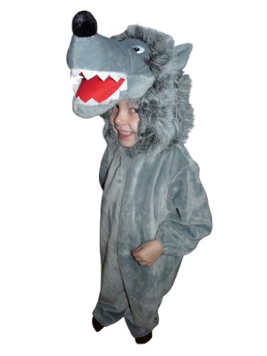 Fantasy World F49 Boys/Girls Wolf Halloween Costume, Sizes 2T-8